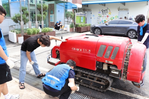 한국기술교육대 재학생, 농촌 찾아‘기술교육 봉사’구슬땀