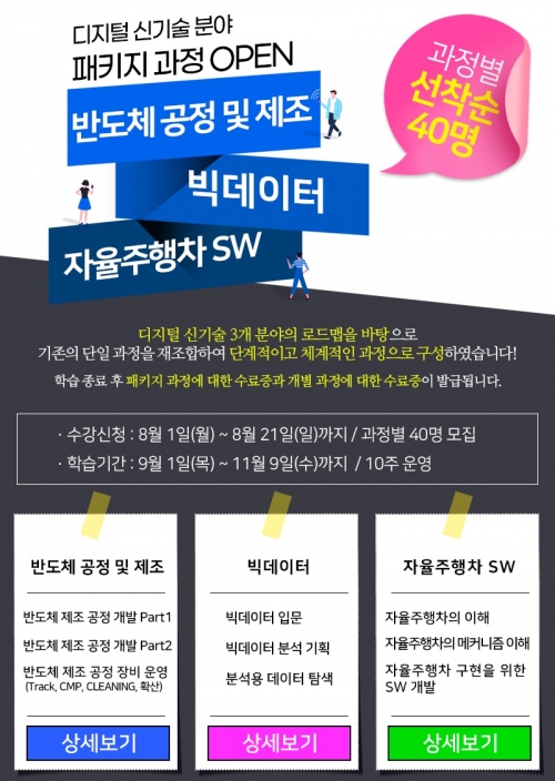 한국기술교육대 STEP, 반도체 등 ‘디지털 신기술 분야 이러닝 패키지 과정’ 시범운영