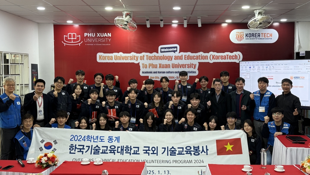 한국기술교육대 학생들 베트남서 기술교육 봉사